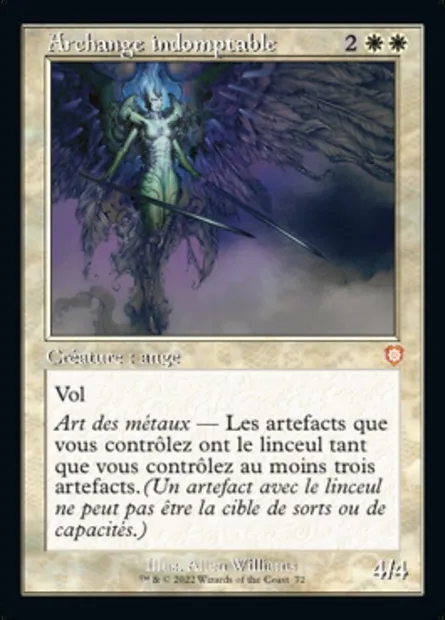 Archange indomptable, carte Magic BRC 72 — extension The Brothers' War Commander