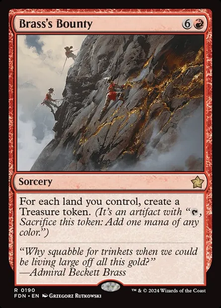 Brass's Bounty, Magic card FDN 190 — Foundations set
