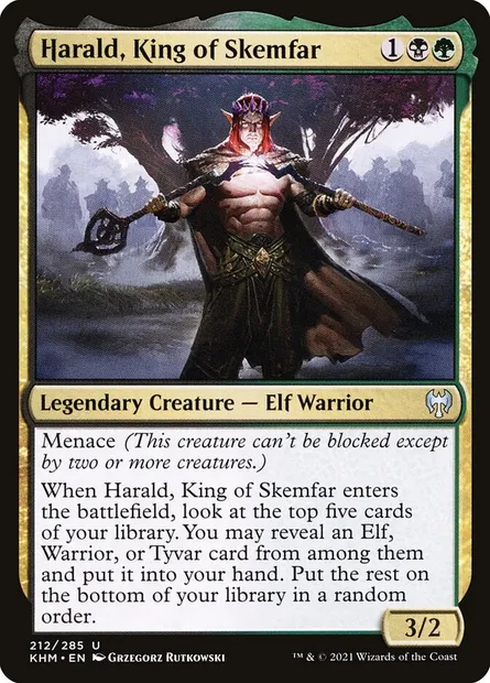 Harald, King of Skemfar, Magic card KHM 212 — Kaldheim set