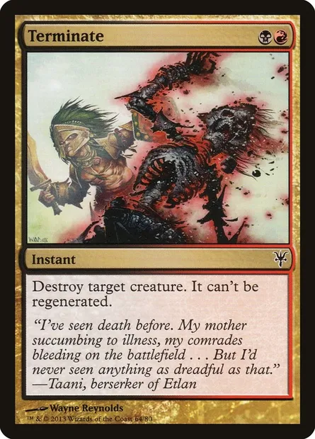 Terminate, Magic card DDK 64 — Duel Decks: Sorin vs. Tibalt set