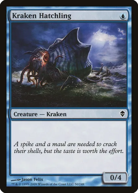 Kraken Hatchling, Magic card ZEN 50 — Zendikar set
