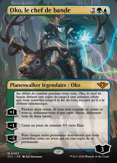 Oko, le chef de bande, carte Magic OTJ 305 — extension Outlaws of Thunder Junction