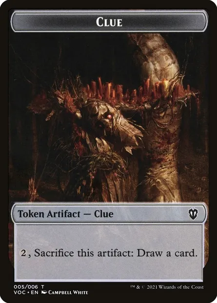 Clue, Magic card TVOC 5 — Crimson Vow Commander Tokens set