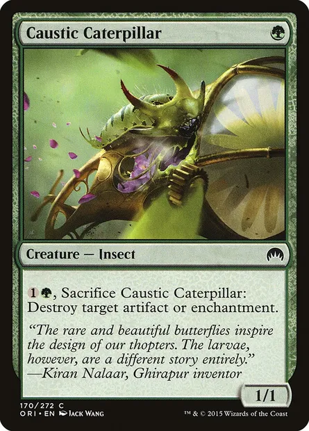 Caustic Caterpillar, Magic card ORI 170 — Magic Origins set