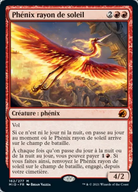 Phénix rayon de soleil, carte Magic MID 162 — extension Innistrad : chasse de minuit