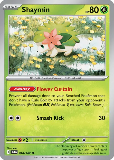 Shaymin, Pokémon card DRI 010 — Destined Rivals set