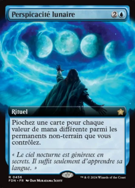 Perspicacité lunaire, carte Magic FDN 456 — extension Foundations