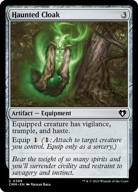 Cape hantée, carte Magic CMM 389 — extension Commander Masters