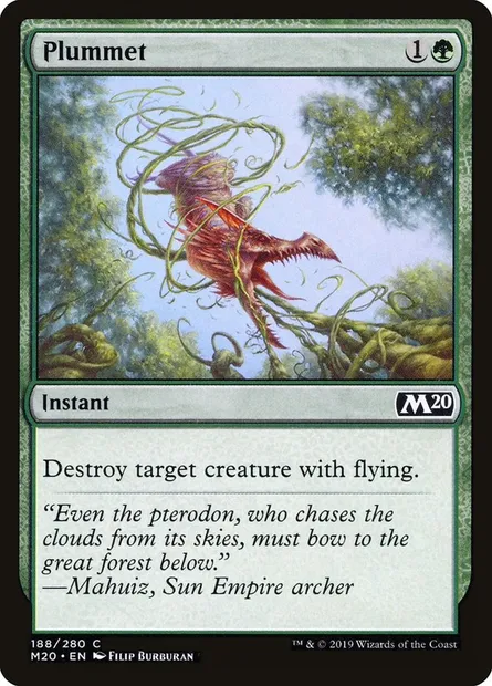 Plummet, Magic card M20 188 — Core Set 2020 set