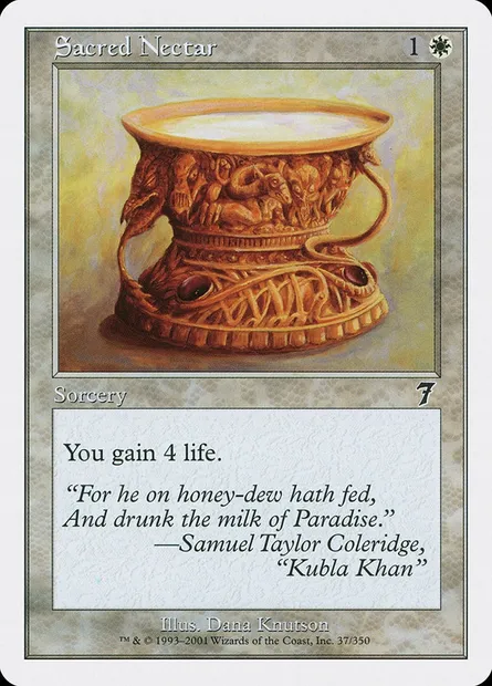 Nectar sacré, carte Magic 7ED 37 — extension Septième Edition