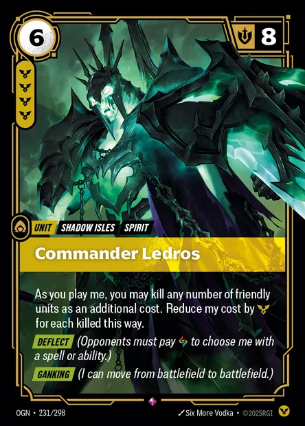 Commander Ledros, Riftbound card OGN 231 — Origins set