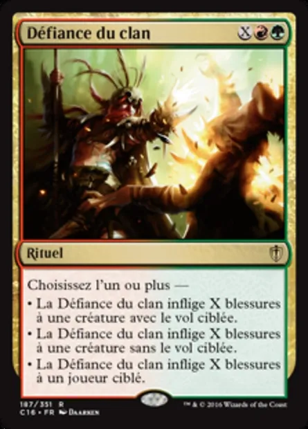 Défiance du clan, carte Magic C16 187 — extension Commander 2016