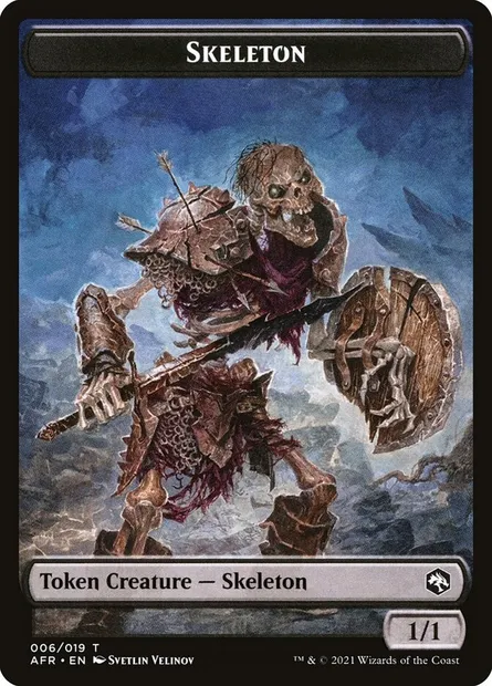 Skeleton, carte Magic TAFR 6 — extension Adventures in the Forgotten Realms Tokens
