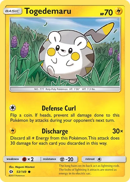 Togedemaru, Pokémon card SUM 53 — Sun & Moon set