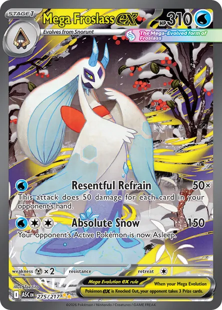 Mega Froslass ex, Pokémon card ASC 275 — Ascended Heroes set