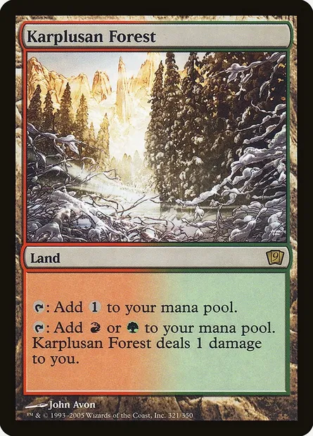 Forêt de Karpluse, carte Magic 9ED 321★ — extension Neuvième Edition