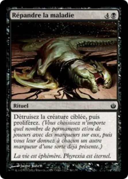 Répandre la maladie, carte Magic MBS 56 — extension Mirrodin assiégé