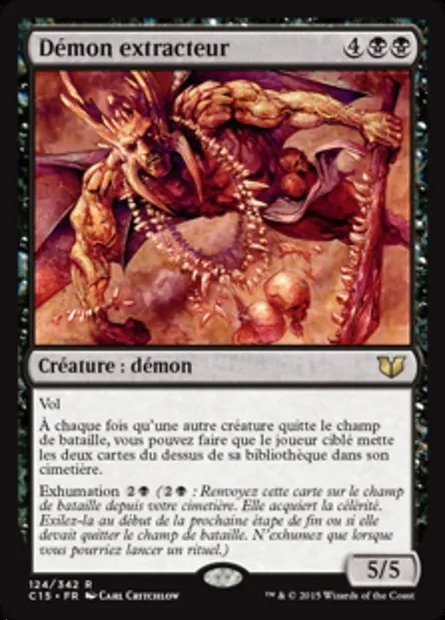 Démon extracteur, carte Magic C15 124 — extension Commander 2015
