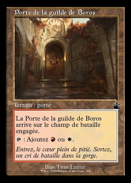 Porte de la guilde de Boros, carte Magic RVR 398 — extension Ravnica Remastered