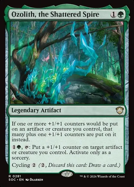 Ozolith, the Shattered Spire, Magic card SOC 281 — Secrets of Strixhaven Commander set