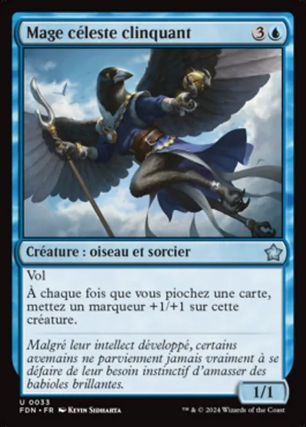 Mage céleste clinquant, carte Magic FDN 33 — extension Foundations