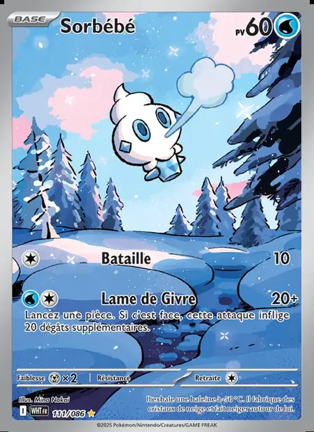 Sorbébé, carte Pokémon WHT 111 — extension Flamme Blanche