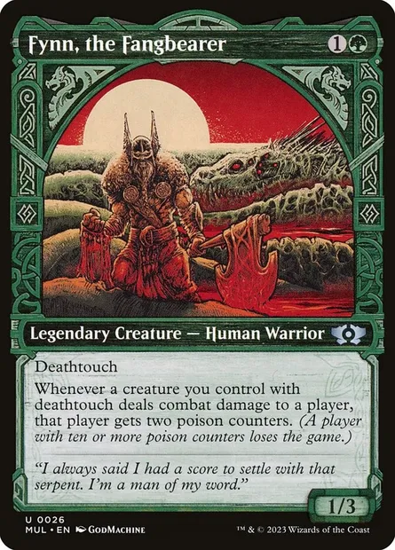 Fynn, the Fangbearer, Magic card MUL 26 — Multiverse Legends set