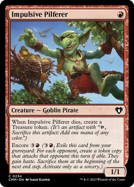 Chapardeur impulsif, carte Magic CMM 234 — extension Commander Masters