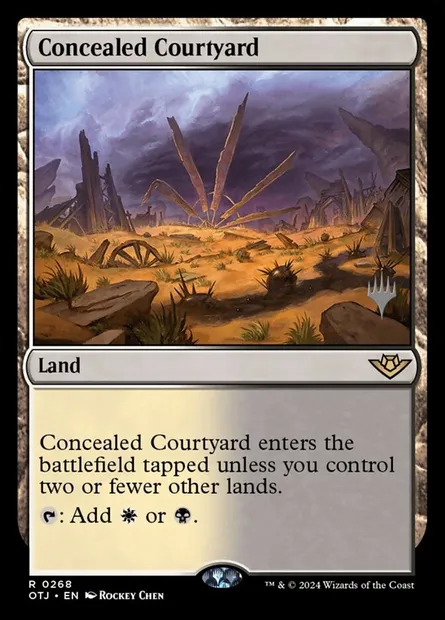 Concealed Courtyard, Magic card POTJ 268p — Outlaws of Thunder Junction Promos set