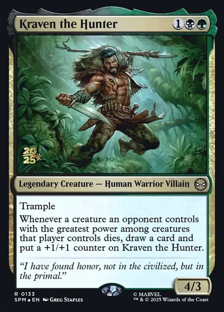 Kraven the Hunter, Magic card PSPM 133s — Marvel's Spider-Man Promos set