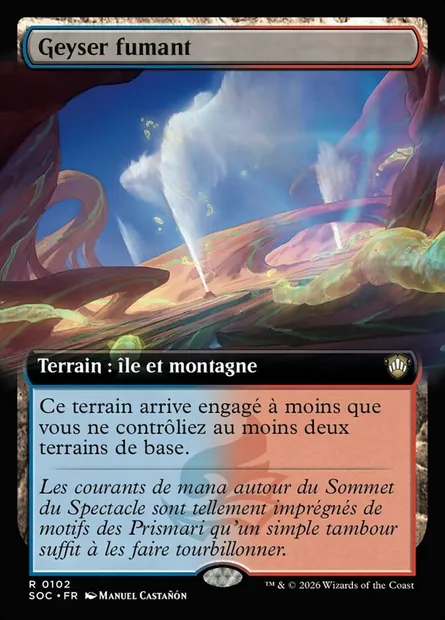 Geyser fumant, carte Magic SOC 102 — extension Secrets of Strixhaven Commander