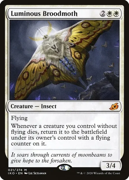 Luminous Broodmoth, Magic card IKO 21 — Ikoria: Lair of Behemoths set