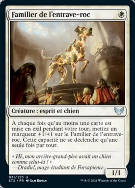 Familier de l'entrave-roc, carte Magic STX 31 — extension Strixhaven: l'Académie des Mages