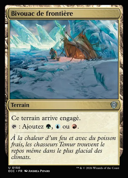 Bivouac de frontière, carte Magic ECC 150 — extension Lorwyn Eclipsed Commander