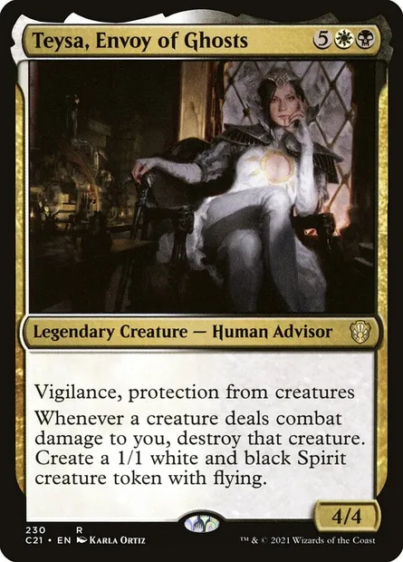 Teysa, Envoy of Ghosts, Magic card C21 230 — Commander 2021 set