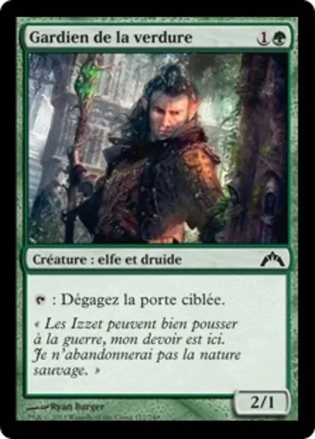 Gardien de la verdure, carte Magic GTC 122 — extension Insurrection