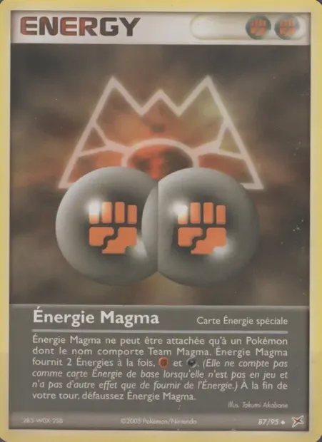 Énergie Magma, carte Pokémon MA 87 — extension EX Team Magma vs Team Aqua