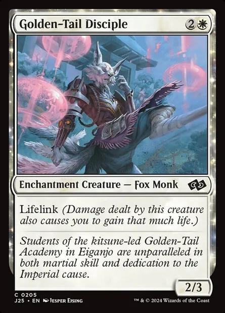 Golden-Tail Disciple, Magic card J25 205 — Foundations Jumpstart set