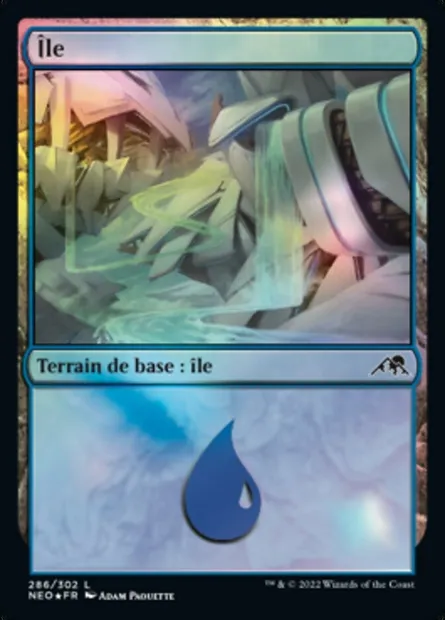 Île, carte Magic NEO 286 — extension Kamigawa: La Dynastie Néon