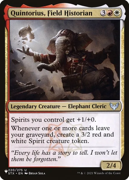 Quintorius, Field Historian, Magic card PLST STX-220 — The List set