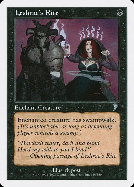 Rite selon Leshrac, carte Magic 7ED 144 — extension Septième Edition