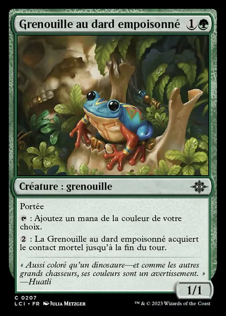 Grenouille au dard empoisonné, carte Magic LCI 207 — extension The Lost Caverns of Ixalan