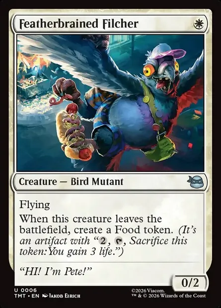 Featherbrained Filcher, Magic card TMT 6 — Teenage Mutant Ninja Turtles set