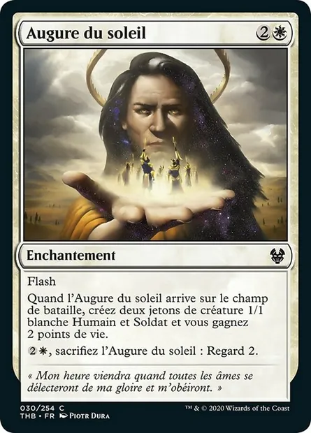 Augure du soleil, carte Magic THB 30 — extension Theros Beyond Death