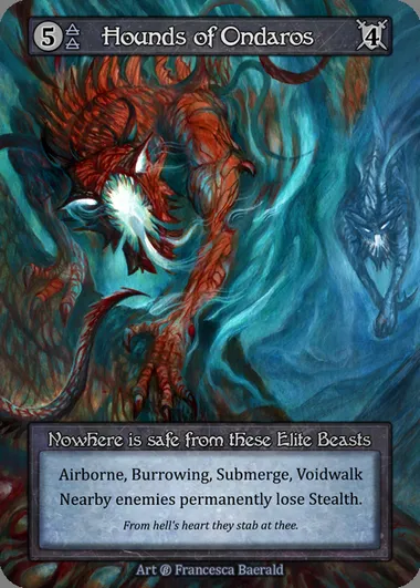 Hounds of Ondaros, carte Sorcery BET 085 — extension Beta
