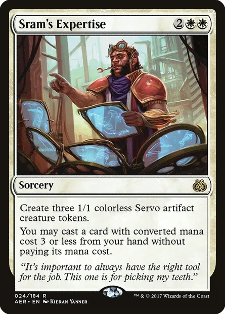 Sram's Expertise, Magic card AER 24 — Aether Revolt set