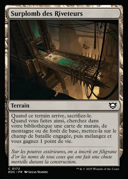 Surplomb des Riveteurs, carte Magic EOC 172 — extension Edge of Eternities Commander