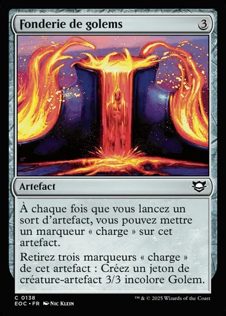 Fonderie de golems, carte Magic EOC 138 — extension Edge of Eternities Commander