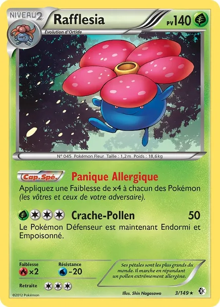 Rafflesia, carte Pokémon BCR 3 — extension Frontières Franchies
