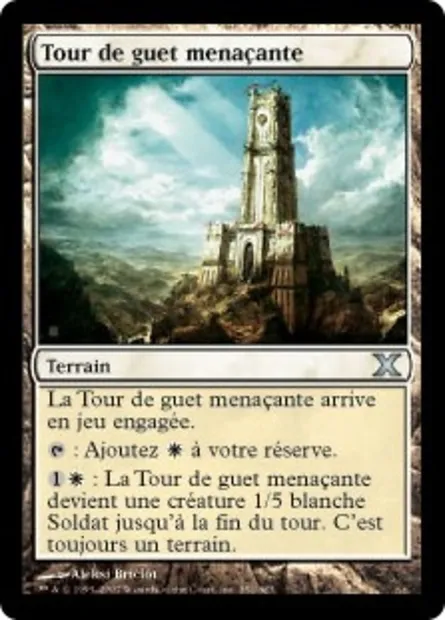 Tour de guet menaçante, carte Magic 10E 352 — extension Dixième édition